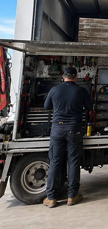 On-farm mobile service unit and technician